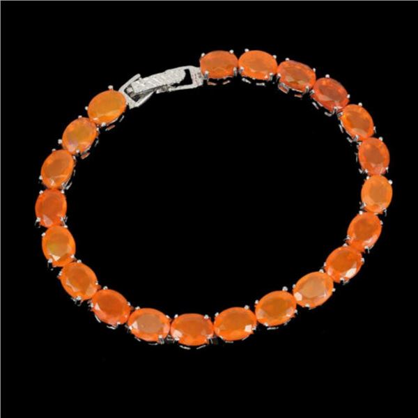 Natural Ethopian Orange Opal Bracelet