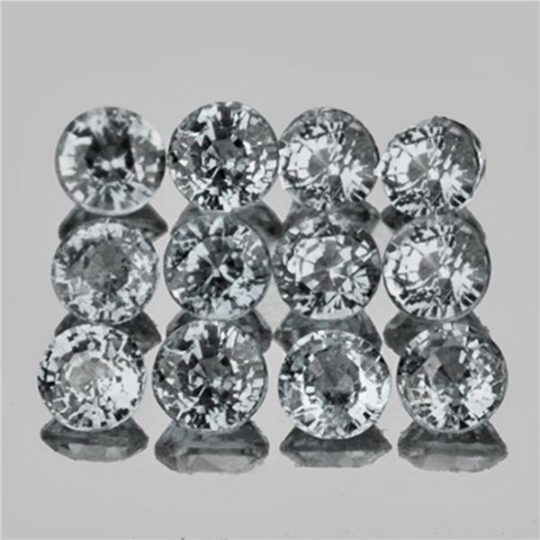 Natural Burma Grayish White Spinel 12 Pc{Flawless-VVS1}