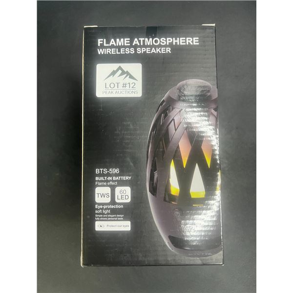 Lot of 1 Flame Atmosphere Wireless Bluetooth Speaker w/ Real Flame Effect