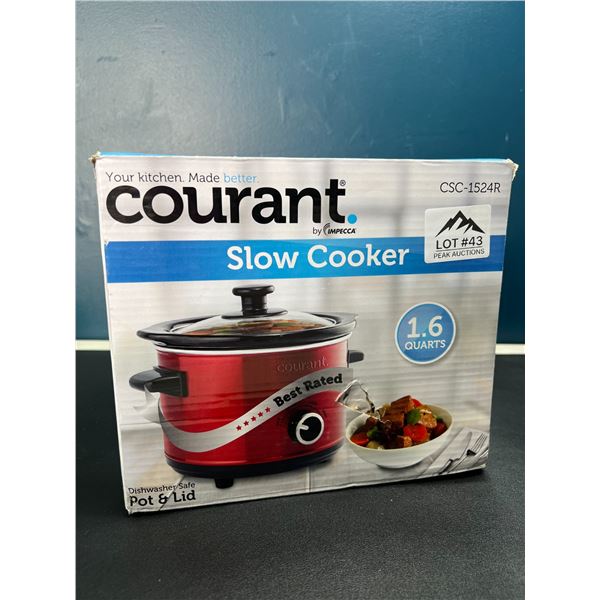 Lot of 1 Courant Slow Cooker - 1.6 Quarts
