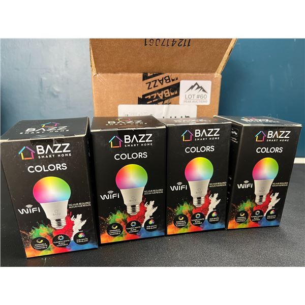 Lot of 4 Bazz Smart Home Colors WiFi LED Smart Bulbs