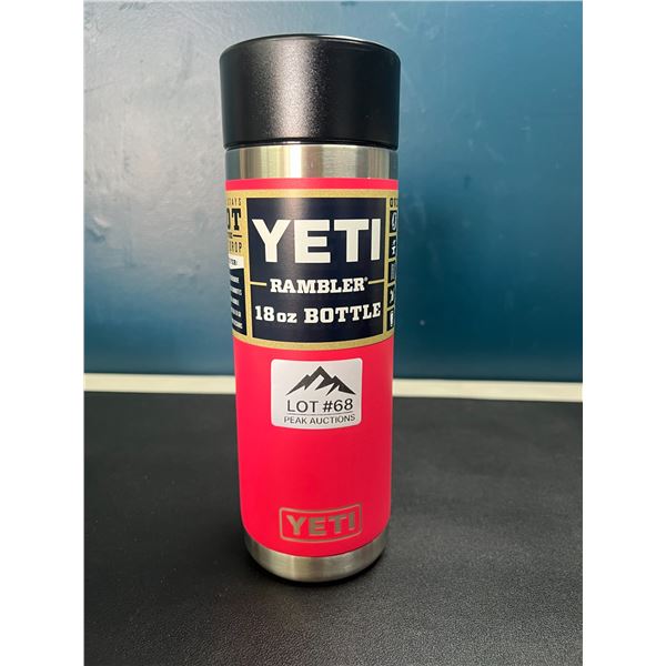 Lot of 1 YETI Rambler 18oz Bottle - Hot Pink - Vacuum Insulated
