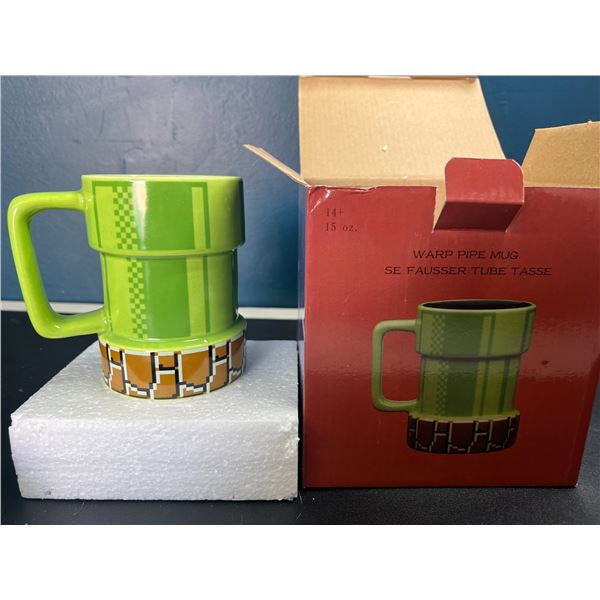Lot of 1 Super Mario Warp Pipe Drinking Mug/Collectible - 15oz.