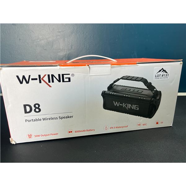 Lot of 1 W-King D8 Portable Wireless Bluetooth Party Speaker/Boombox - 50W