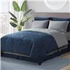 Image 1 : Lot of 1 Bedsure Essentials 8PC Bed-In-A-Bag - Solid Navy/Gray - Queen - 88x88inch