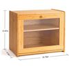 Image 2 : Lot of 1 Bamboo Storage Box - 2-Layer/Bread Box - 15 x 14 x 10 inch - Large Size