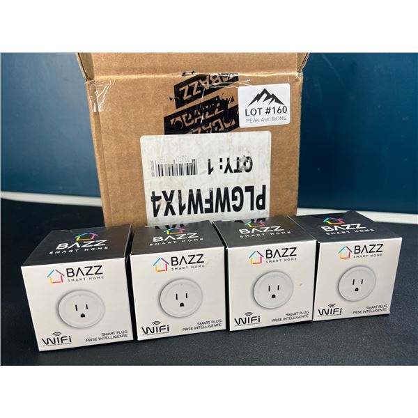 Lot of 4 Bazz Smart Home WiFi Smart Plugs