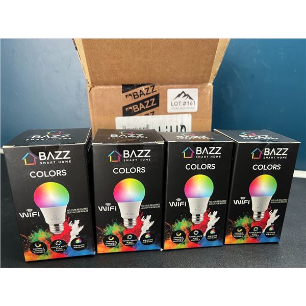 Lot of 4 Bazz Smart Home Colors WiFi LED Smart Bulbs