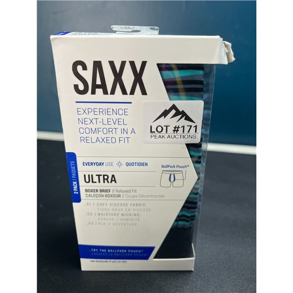 Lot of SAXX Ultra Boxer Briefs for Men - Relaxed Fit - 2 Pack - Size Medium