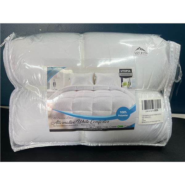 Lot of 1 Utopia Bedding All Season Down Alternative Comforter - King Size - White