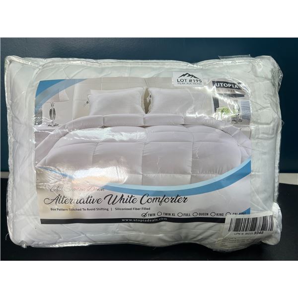 Lot of 1 Utopia Bedding All Season Down Alternative Comforter - Twin Size - White