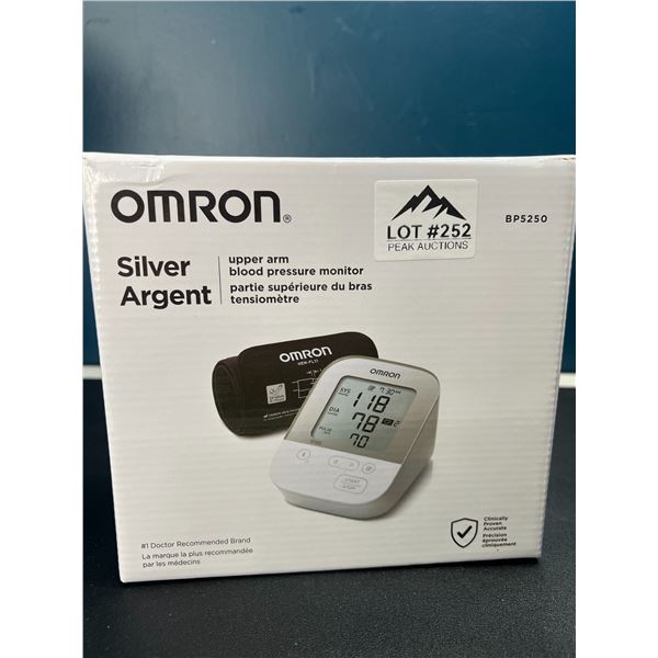 Lot of 1 OMRON Silver Upper Arm Blood Pressure Monitor