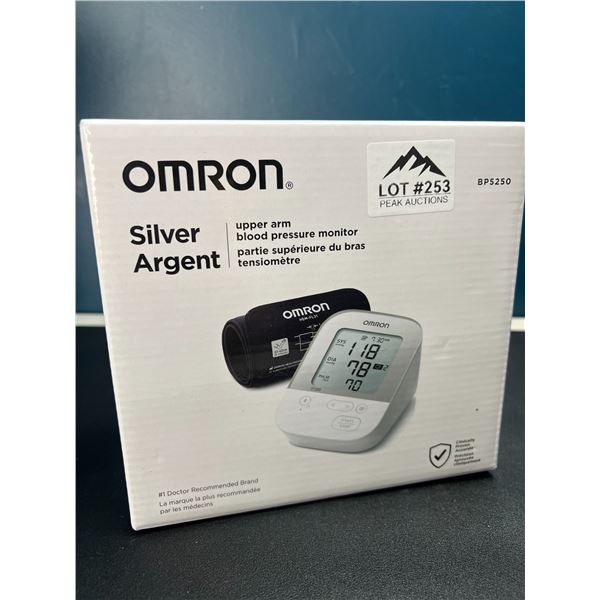 Lot of 1 OMRON Silver Upper Arm Blood Pressure Monitor