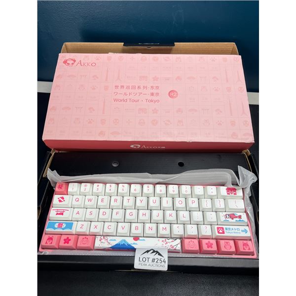 Lot of 1 Akko World Tour Tokyo R2 Mechanical Gaming Keyboard - Pink