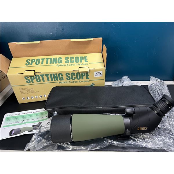 Lot of 1 GoSky 20-60X Porro Prism Spotting Scope