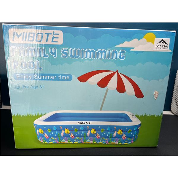 Lot of 1 Mibote 10FT Inflatable Family Swimming Pool