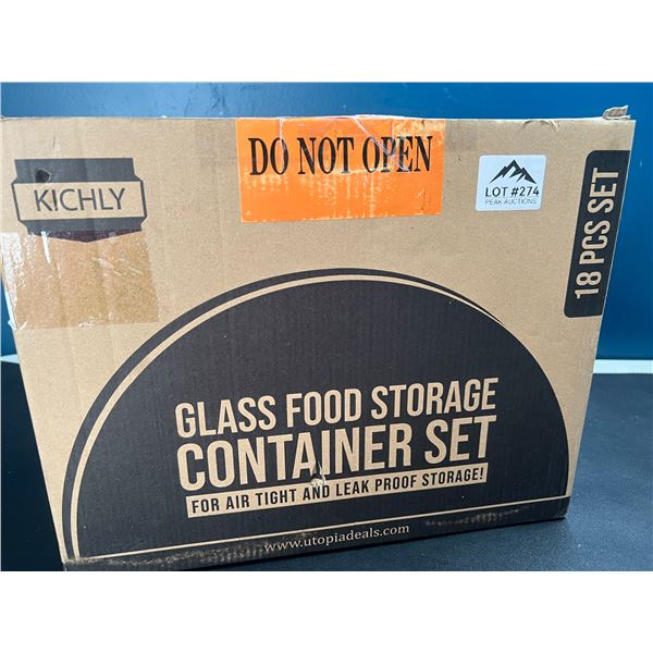 Lot of 1 Glass Food Storage Container Set - 18PCS