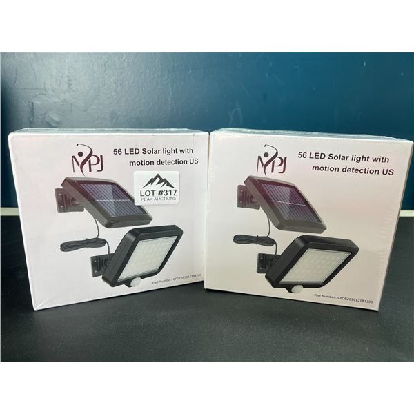 Lot of 2 56 LED Solar Motion Detection Lights