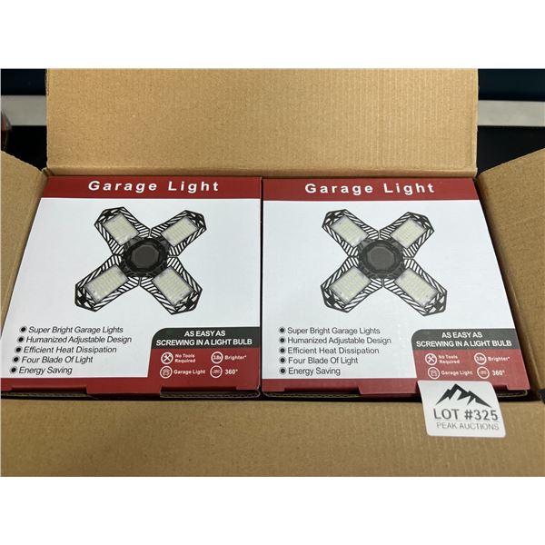 Lot of 2 LED Garage Lights - 2pack - 120W - 12000 Lumens