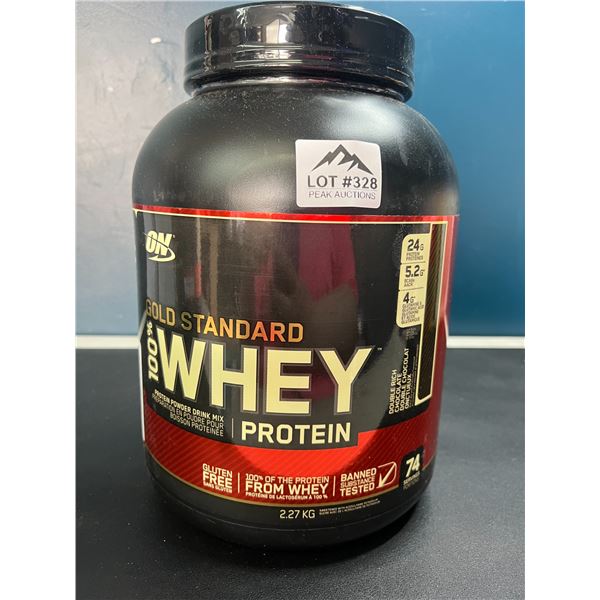 Lot of 1 Gold Standard Whey Protein Powder - 2.27KG - Double Rich Chocolate