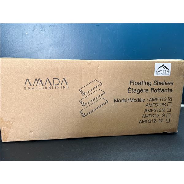 Lot of Floating Wall Shelves - White - 3pack