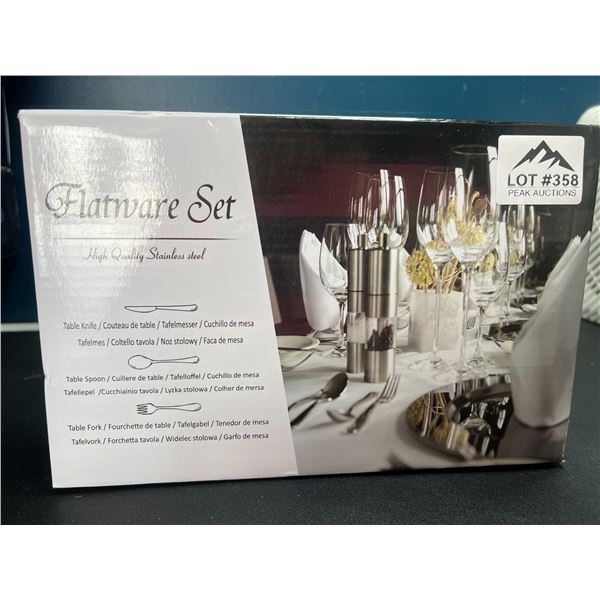 Lot of 1 Flatware/Cutlery Set - 48 PCS - Silver