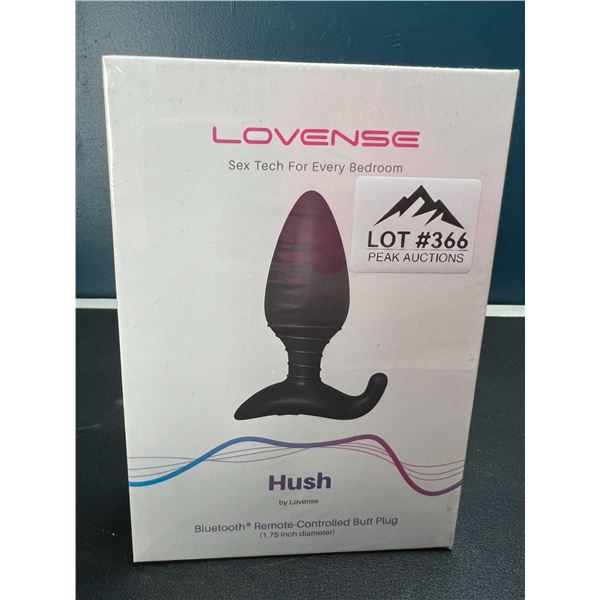 Lot of 1 "Hush" Lovense Bluetooth Remote Controlled Butt Plug/Sex Toy