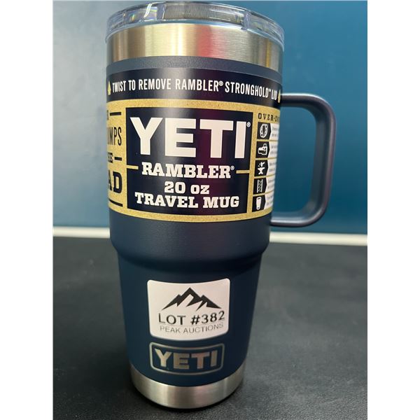 Lot of 1 YETI Rambler 20oz. Travel Mug - Navy Blue