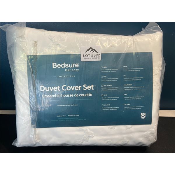 Lot of 1 Bedsure Duvet Cover Set - King Size - White