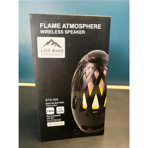 Lot of 1 Flame Atmosphere Wireless Bluetooth Speaker w/ Real Flame Effect