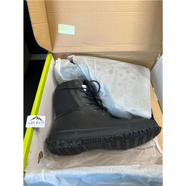 Lot of 1 Pair of Tidewe Mens Lace Up Boots - Size 10 - Black
