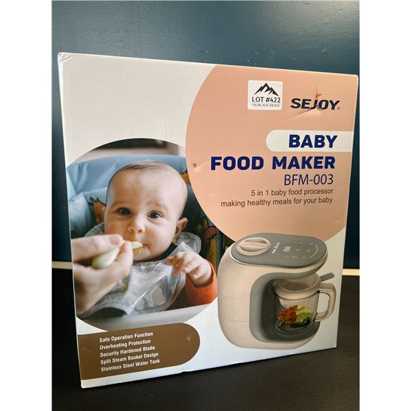 Lot of 1 Sejoy Baby Food Maker/Electric Food Processor