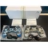 Image 1 : Lot of 2 Wireless Double-Shock Controllers For Playstation 4 (PS4) - Camo Design (Blue+Green)