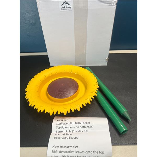 Lot of 2 Sunflower Bird Bath Feeders