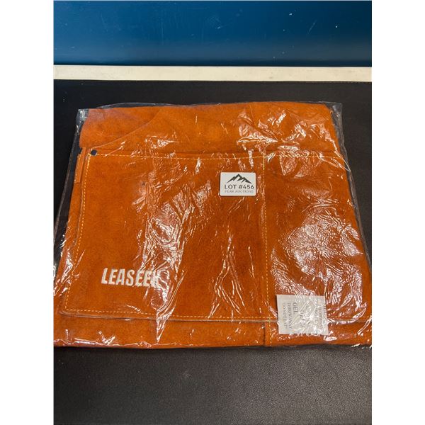 Lot of 1 Leather Welding Apron w/ 6 Pockets