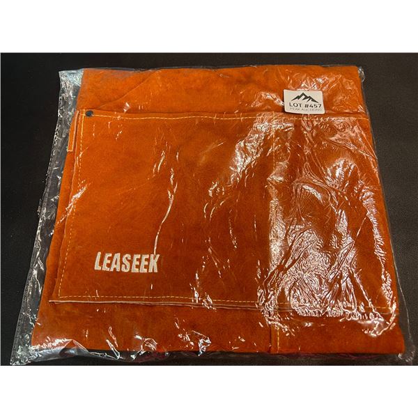 Lot of 1 Leather Welding Apron w/ 6 Pockets
