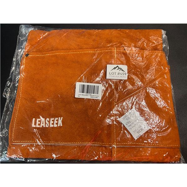 Lot of 1 Leather Welding Apron w/ 6 Pockets