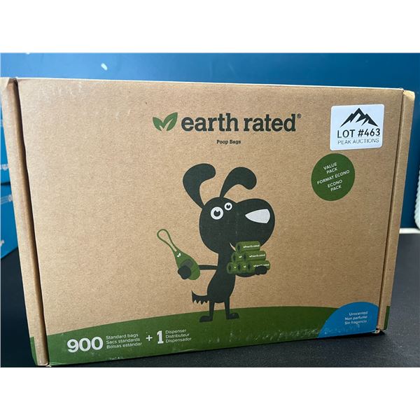 Lot of 1 Box of Earth Rated Dog Poop Bags - 900 Bags + 1 Dispenser (15 months supply!)