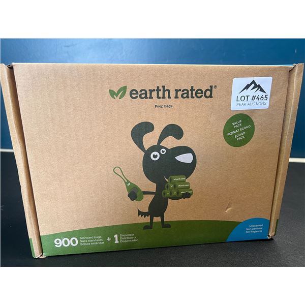 Lot of 1 Box of Earth Rated Dog Poop Bags - 900 Bags + 1 Dispenser (15 months supply!)