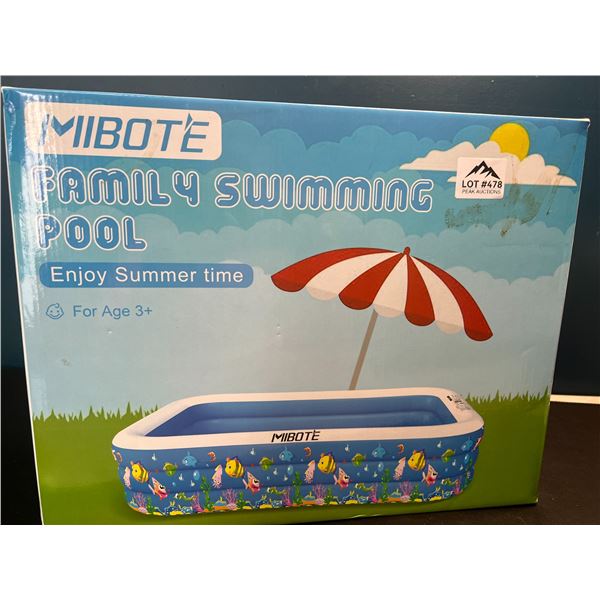 Lot of 1 Mibote Family Inflatable Swimming Pool - 8FT Large Size