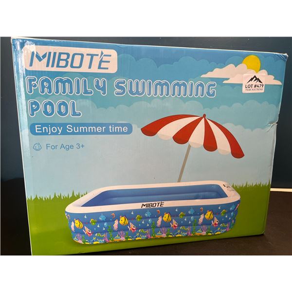 Lot of 1 Mibote Family Inflatable Swimming Pool - 8FT Large Size