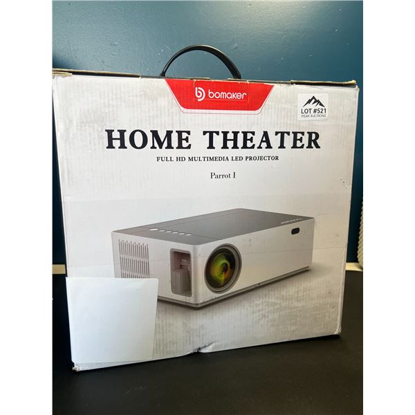 Lot of 1 Bomaker Parrot I Full HD Multimedia LED Home Theater Projector
