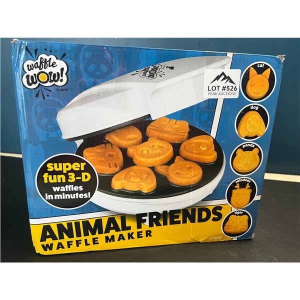 Lot of 1 Animal Friends Waffle Maker - Makes Fun 3-D Waffles in Minutes!