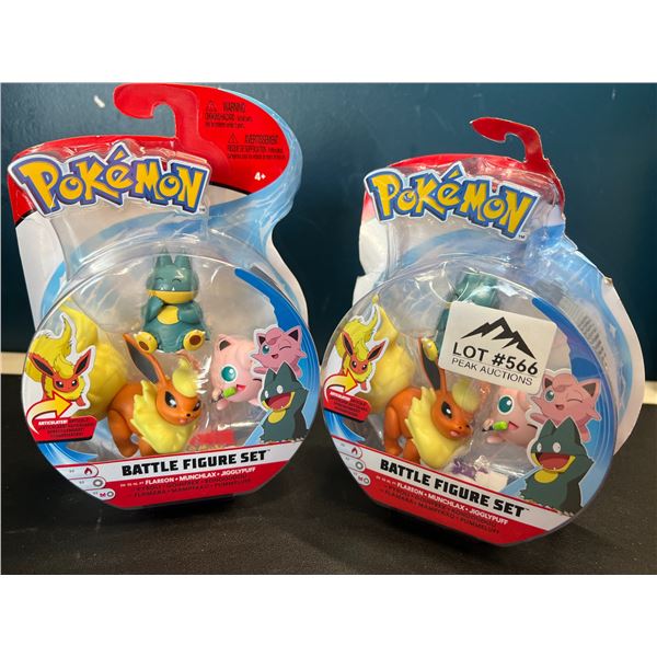 Lot of 2 Pokemon Battle Figure Toy Sets