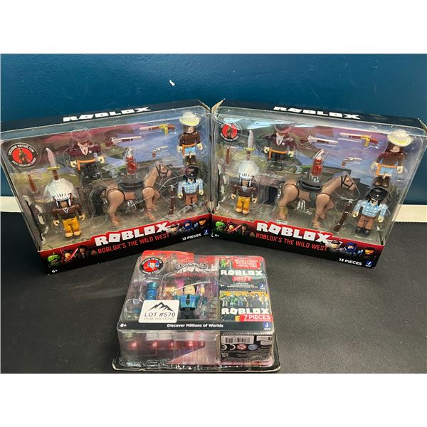 Lot of 3 Roblox Toy Sets