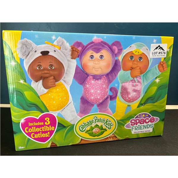 Lot of Cabbage Patch Kids Space Friends Toy Set - Includes 3 Space Cuties Dolls