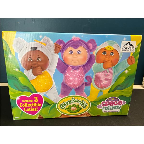 Lot of Cabbage Patch Kids Space Friends Toy Set - Includes 3 Space Cuties Dolls
