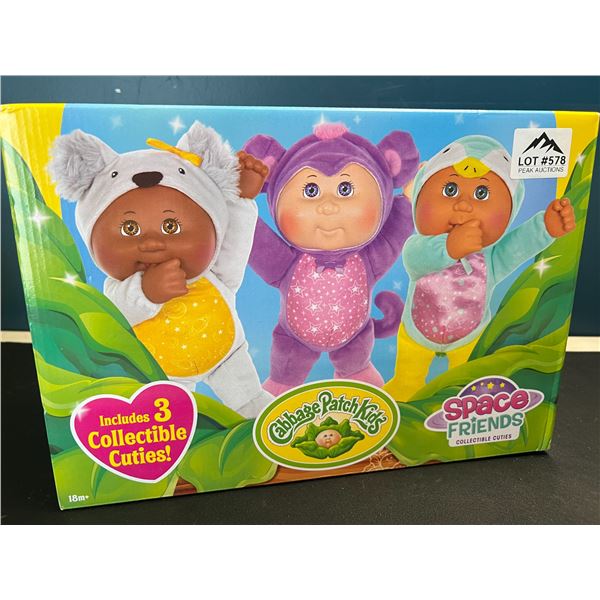 Lot of Cabbage Patch Kids Space Friends Toy Set - Includes 3 Space Cuties Dolls
