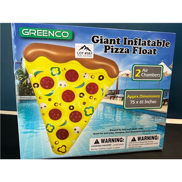 Lot of 1 Giant Inflatable Pizza Pool Float - 75 x 61 inches!