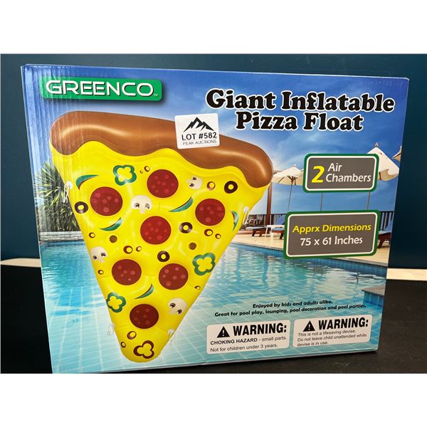 Lot of 1 Giant Inflatable Pizza Pool Float - 75 x 61 inches!